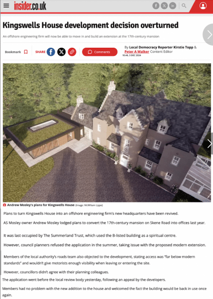 Screenshot of Insider article